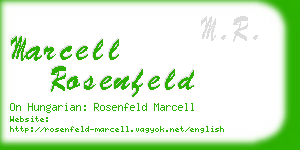 marcell rosenfeld business card